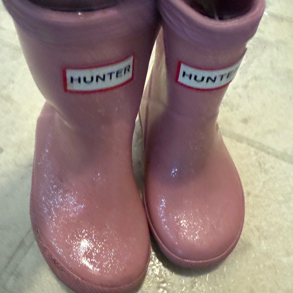 Pink hunter boots
